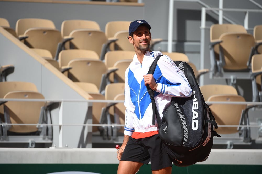 Novak Djokovic, Roland-Garros 2020, entraînement