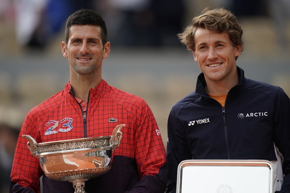 Novak Djokovic, Casper Ruud, finale, remise des prix, Roland-Garros 2023 