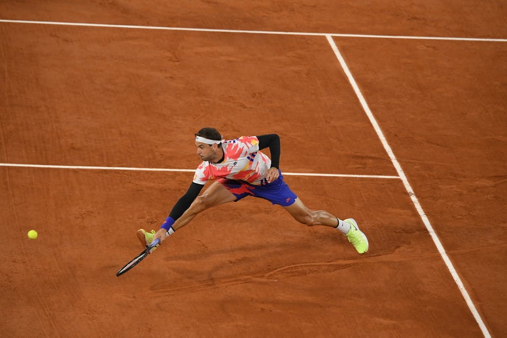Grigor Dimitrov, Roland-Garros 2020, huitièmes de finale