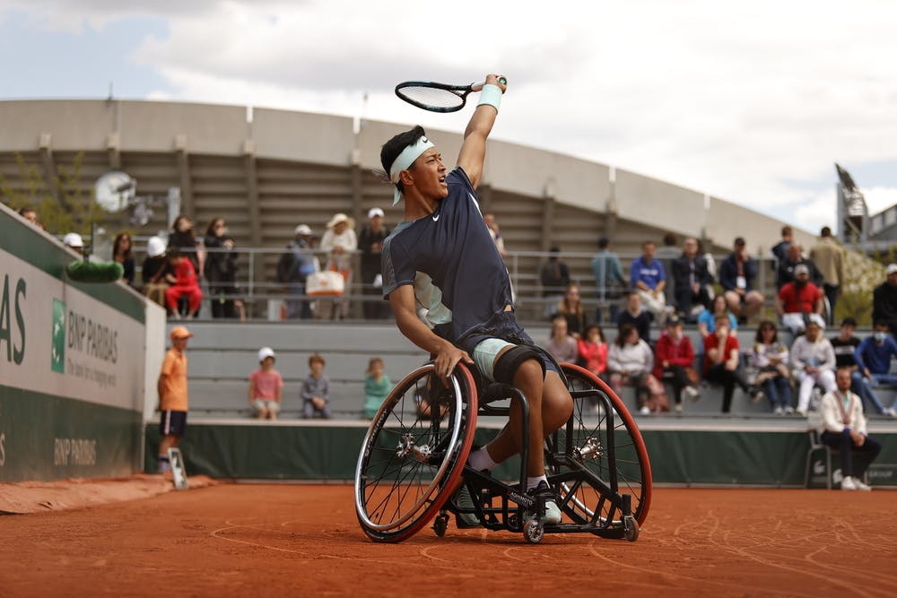 Tokito Oda, Roland-Garros 2022, primera ronda en silla de ruedas individual