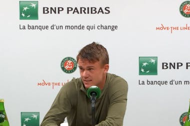Holger Rune, press, third round, Roland-Garros 2023