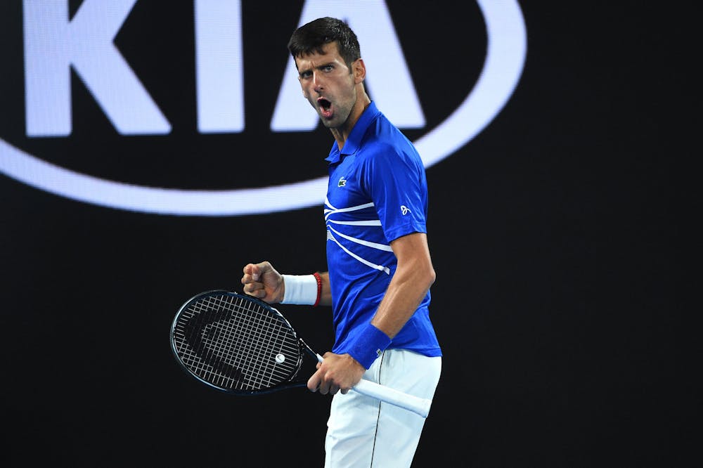 Impressive Novak Djokovic during his semifinal against Lucas Pouille at the 2019 Australia Open