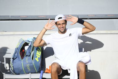 Matteo Berrettini, Roland Garros 2020, practice