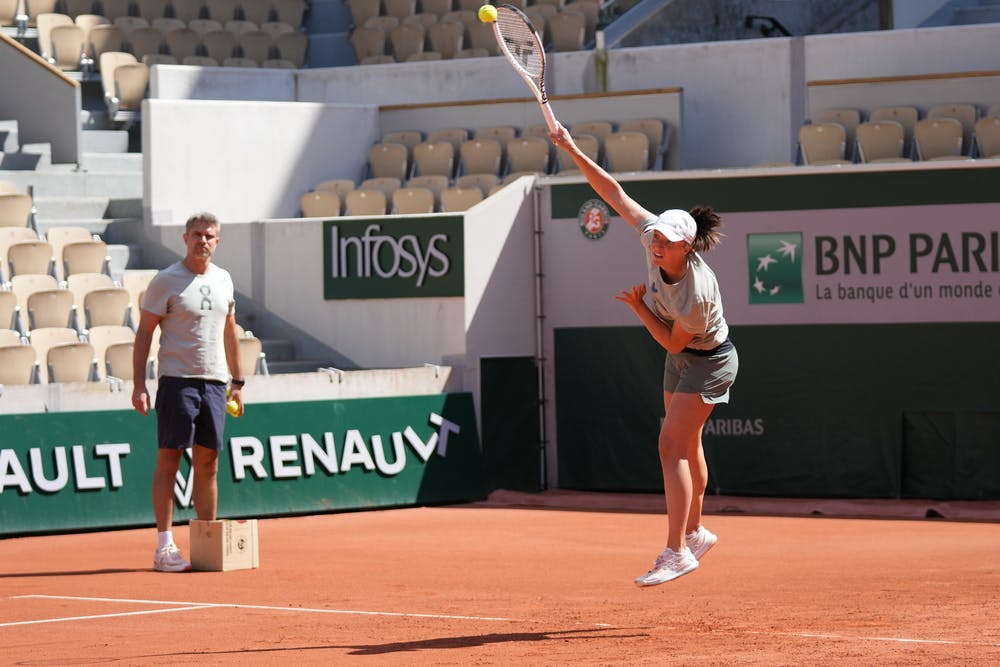 Iga Swiatek, Roland-Garros 2023, practice