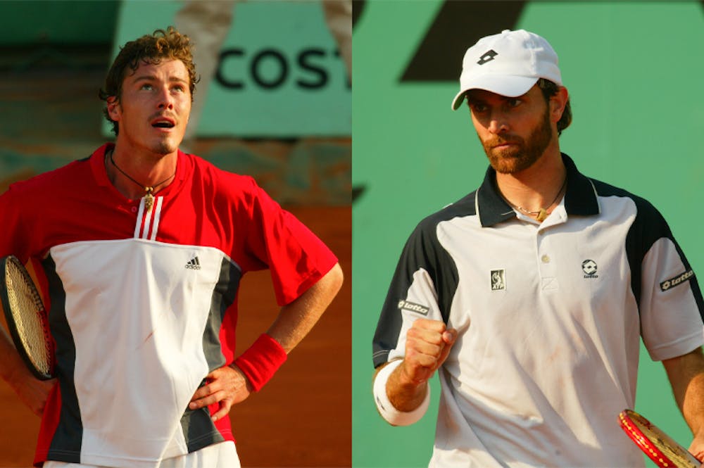 Marat Safin and Felix Mantilla, second round at Roland-Garros 2004