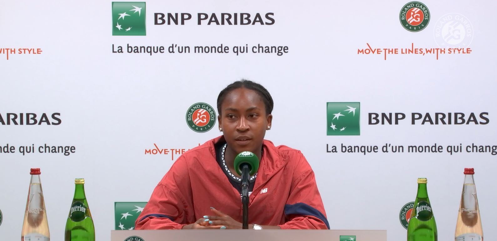 Coco Gauff, press, third round, Roland-Garros 2023