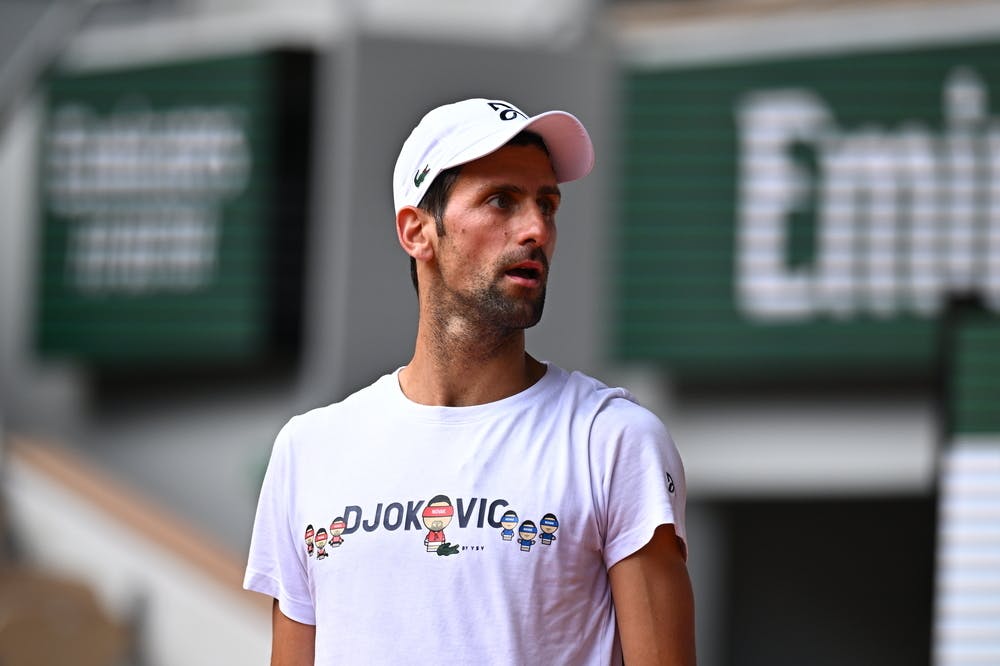 Novak Djokovic, Roland Garros 2022, practice