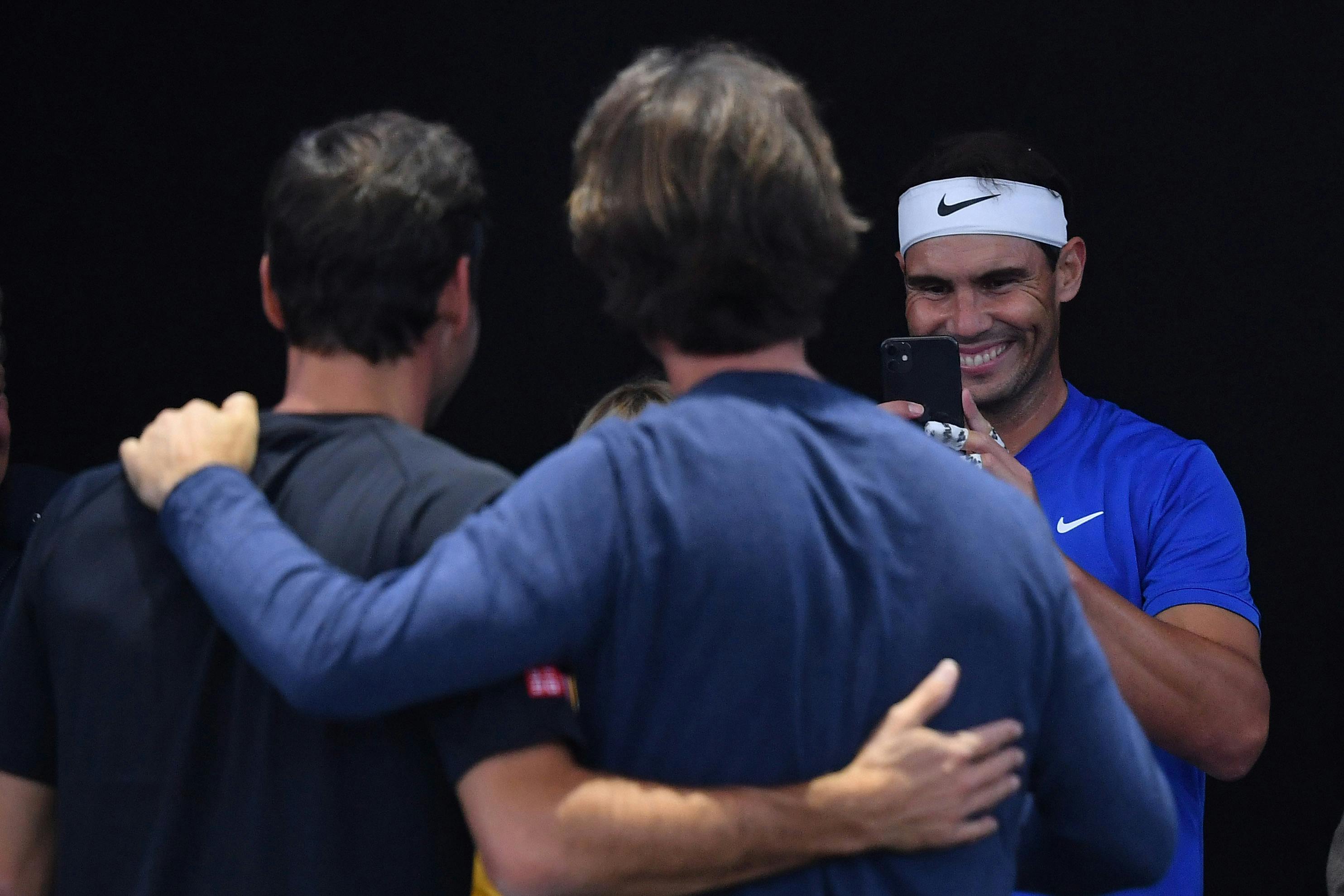 Roger Federer photographié par Rafael Nadal / Laver Cup 2022