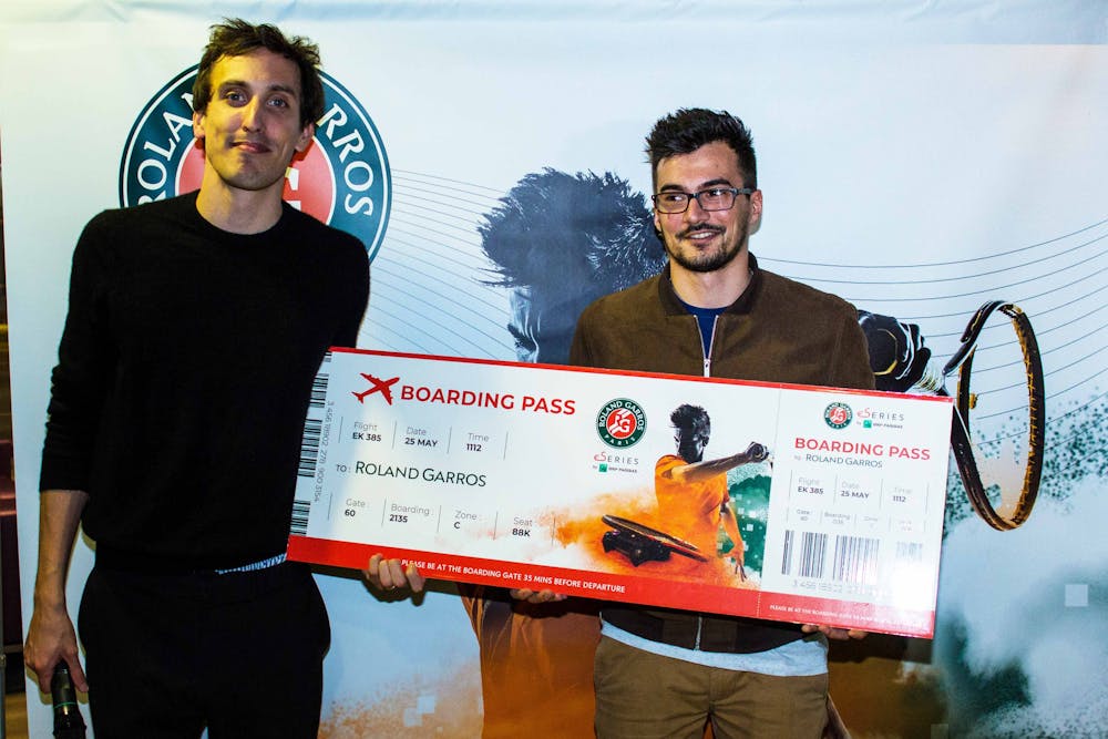 Thibault Karmaly vainqueur eSeries Roland-Garros à Paris/ Thibault Karmaly winners of the parisian stage of the eSeries Roland-Garros