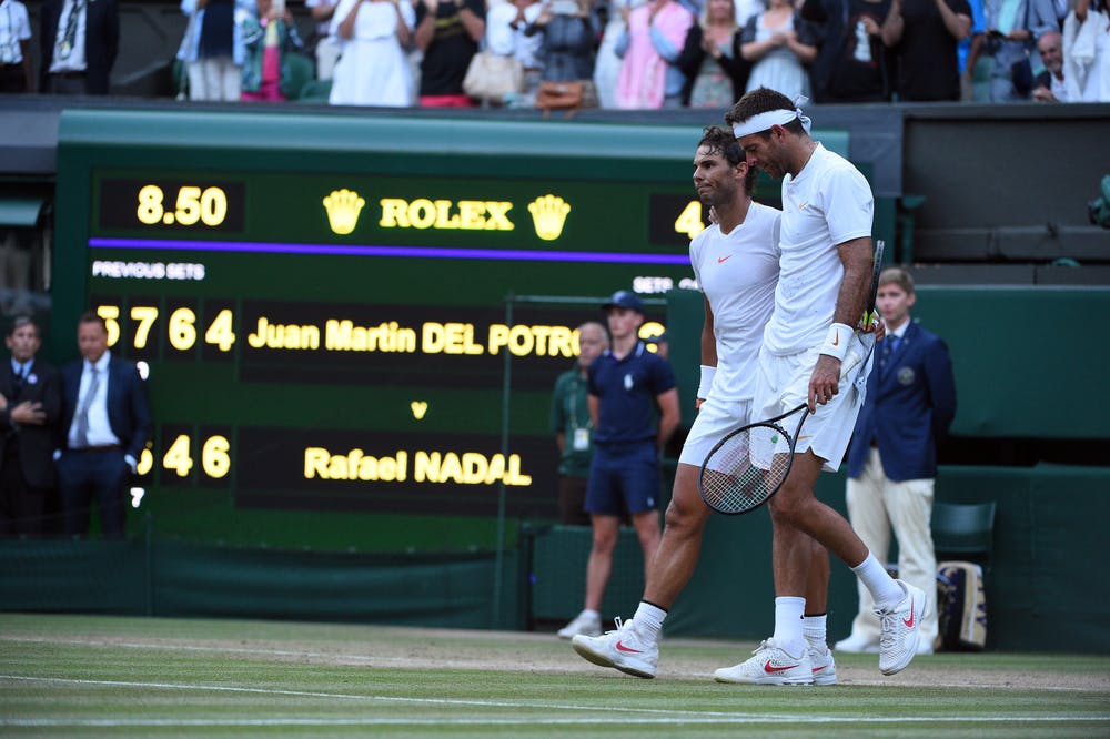 Rafael Nadal deferats Juan Martin del Potro at Wimbledon 2018