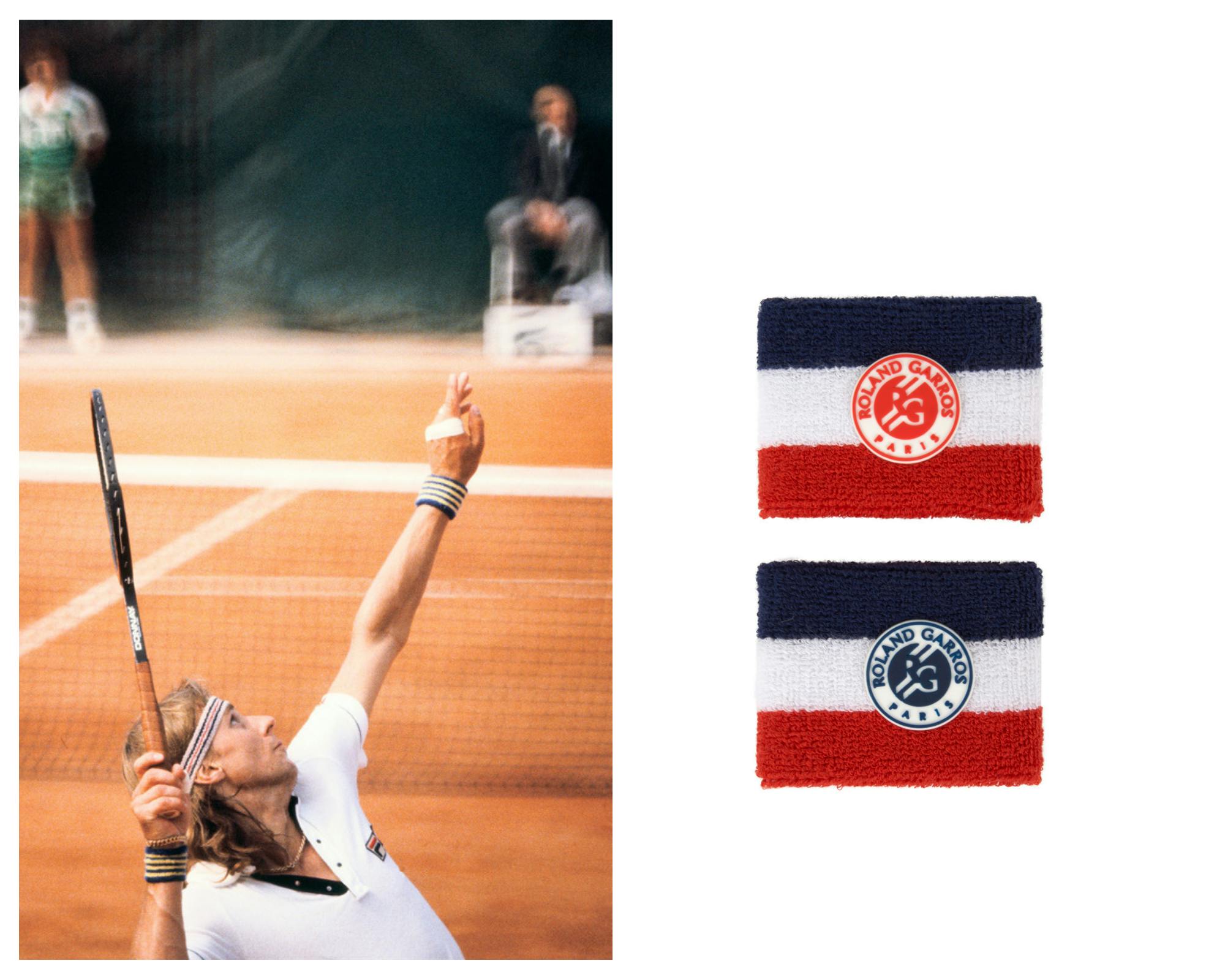 Bracelets poignets éponge Roland-Garros