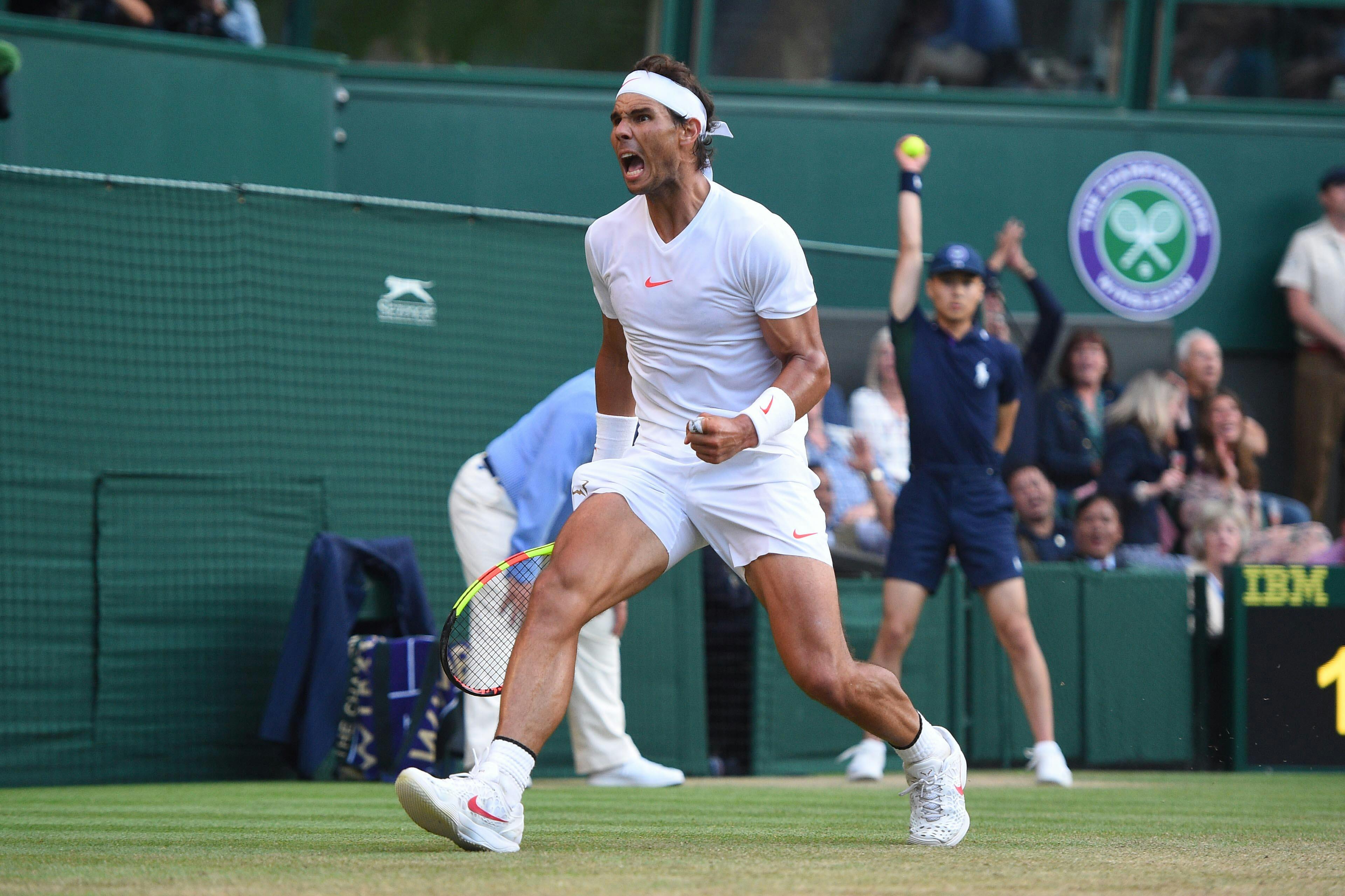 Rafael Nadal's joy Wimbledon 2018
