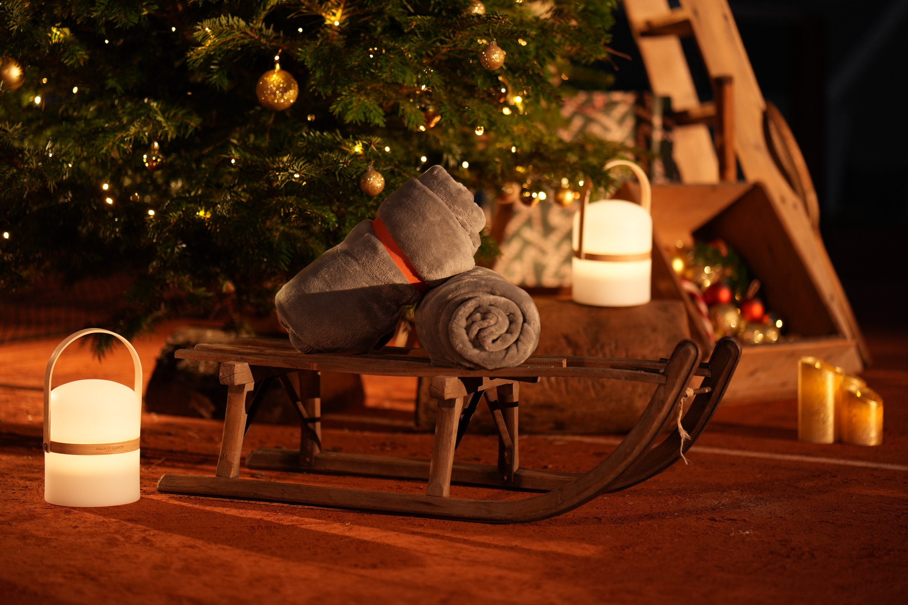 Noël Griffe Roland-Garros, Plaid, lampe nomade Hespéride