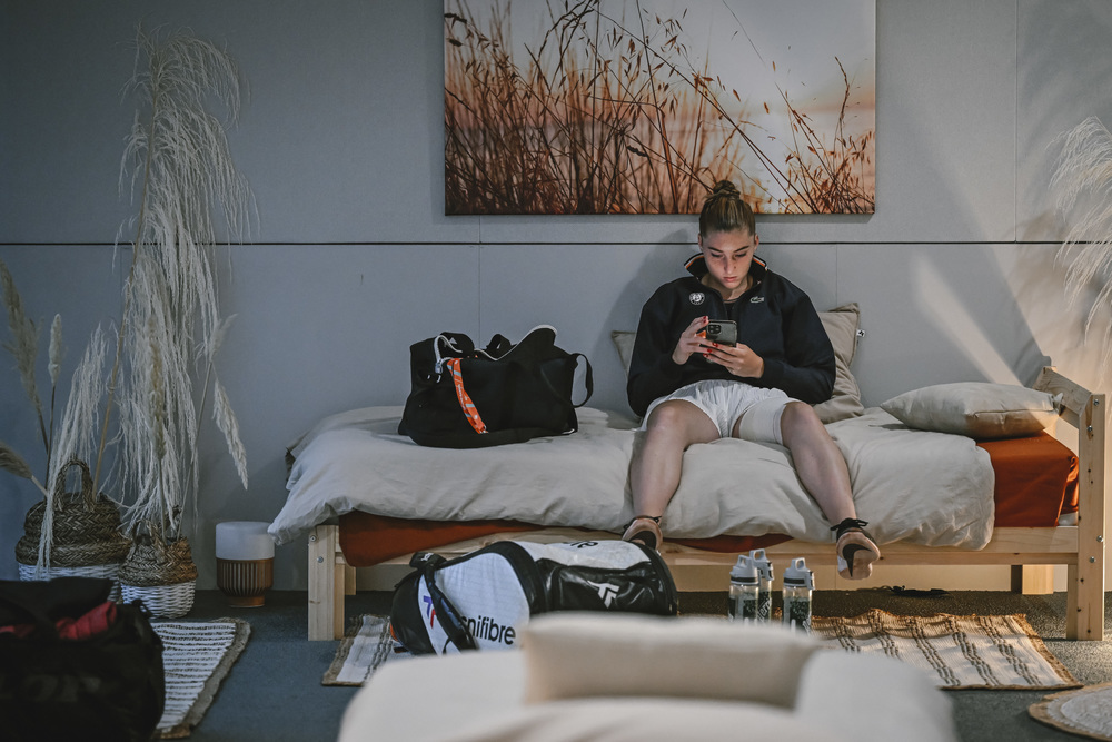 Quiet Rooms, player services, Roland Garros 2022, Elsa Jacquemot