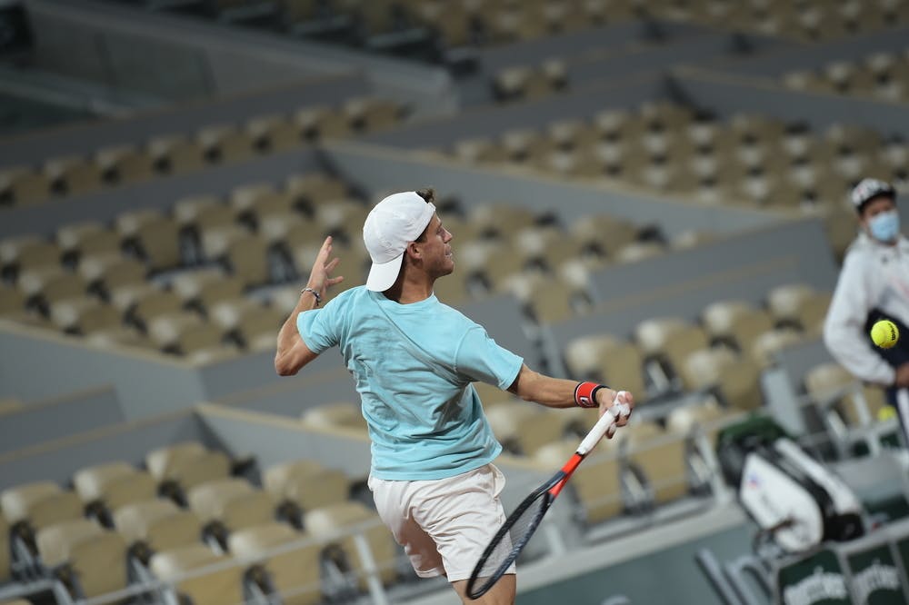 Diego Schwartzman, Roland-Garros 2020, entraînement, vendredi 25 septembre