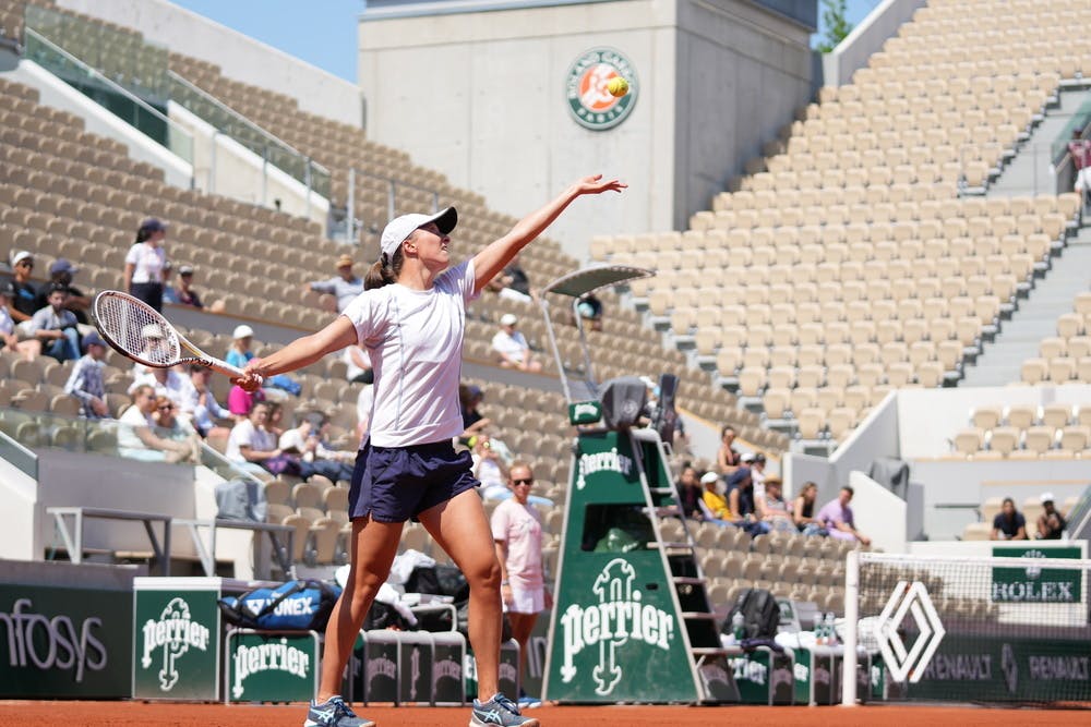 Iga Swiatek, Roland Garros 2022, practice