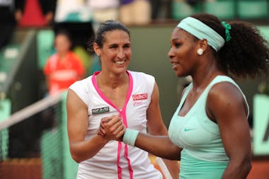 Virginie Razzano & Serena Williams at Roland-Garros 2012