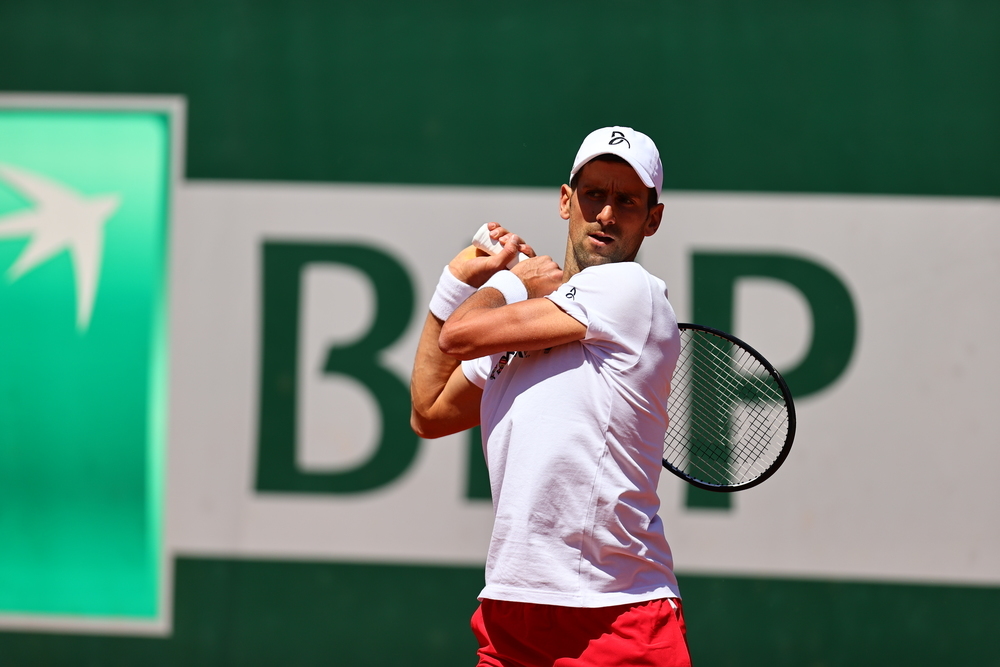 Novak Djokovic / Entraînement Roland-Garros 2021