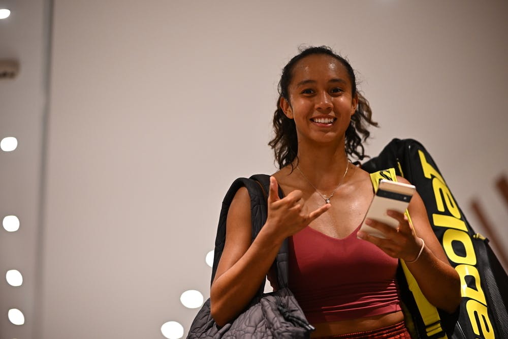 Leylah Fernandez, Roland Garros 2022, entrainement