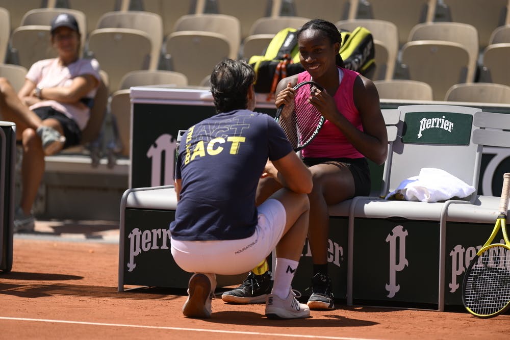 Patrick Mouratoglou, Coco Gauff, Roland-Garros 2023, practice