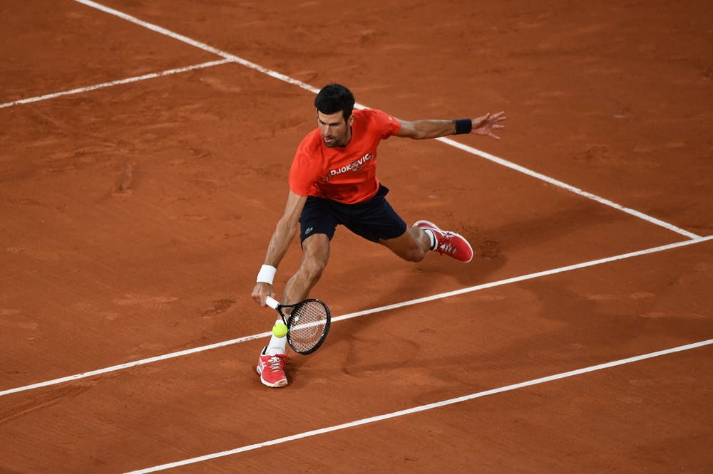 Novak Djokovic, Roland Garros 2020, practice