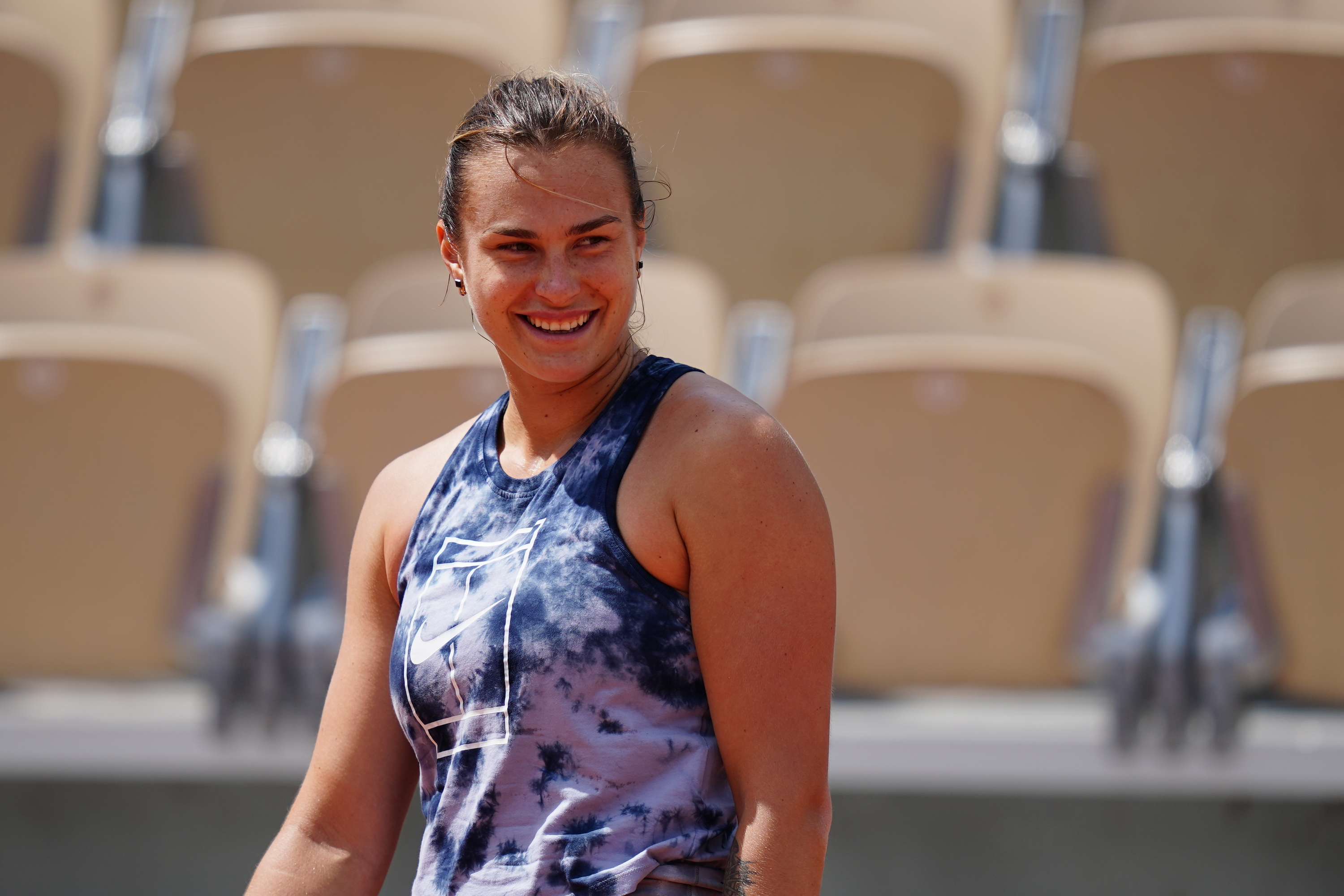 Aryna Sabalenka, Roland Garros 2021, practice