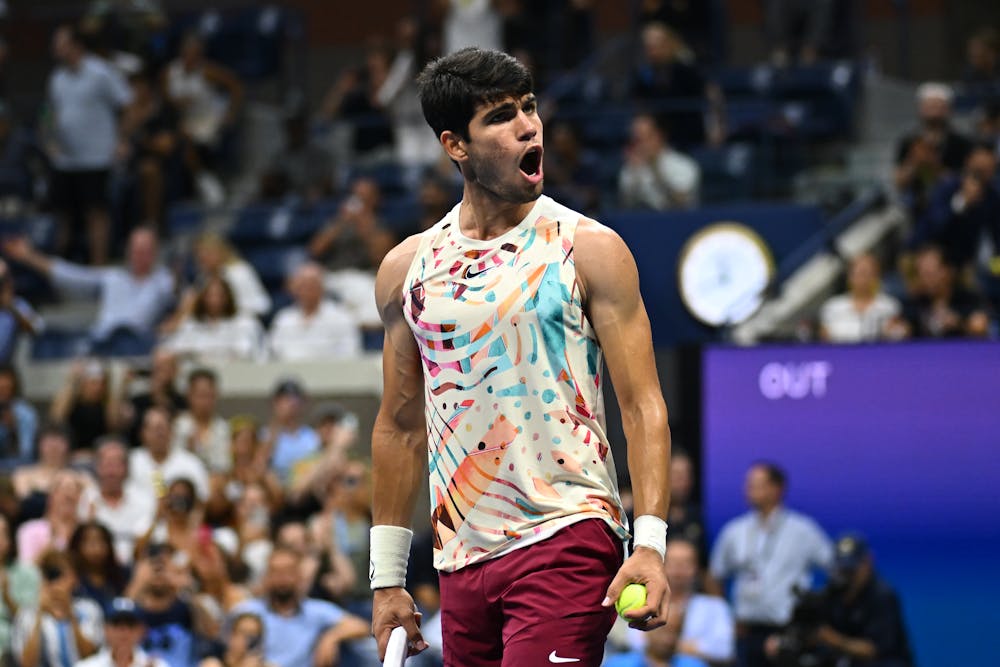 Tennis fans react to Carlos Alcaraz's striking tank top at US Open