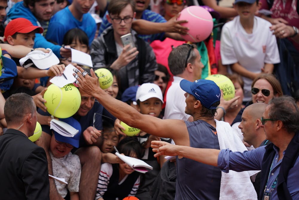 Rafael Nadal durant la Journée des Enfants / Roland-Garros 2019