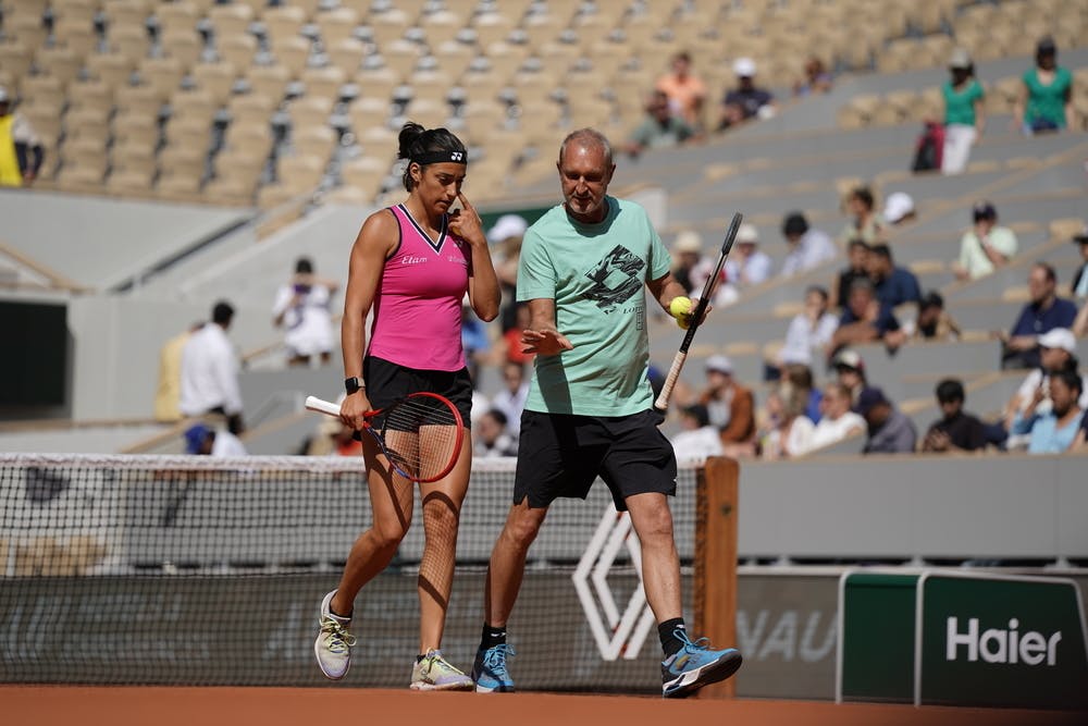 Caroline Garcia, Bertrand Perret, Roland-Garros 2023, practice