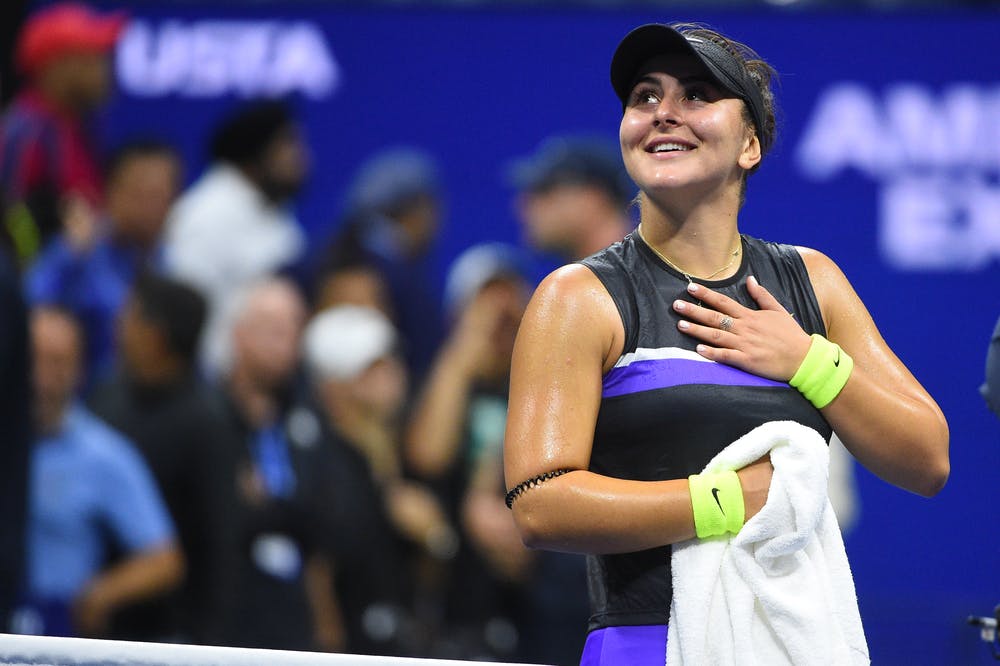 Bianca Andreescu smiling after she won the 2019 US Open