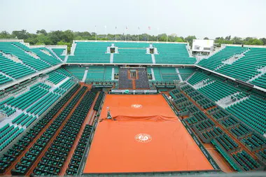 Roland-Garros 2018, Philippe-Chatrier, pluie, rain