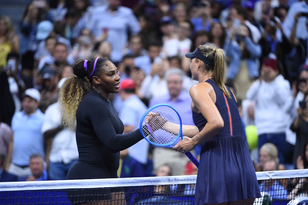 Serena Williams and Maria Sharapova at the US Open 2019