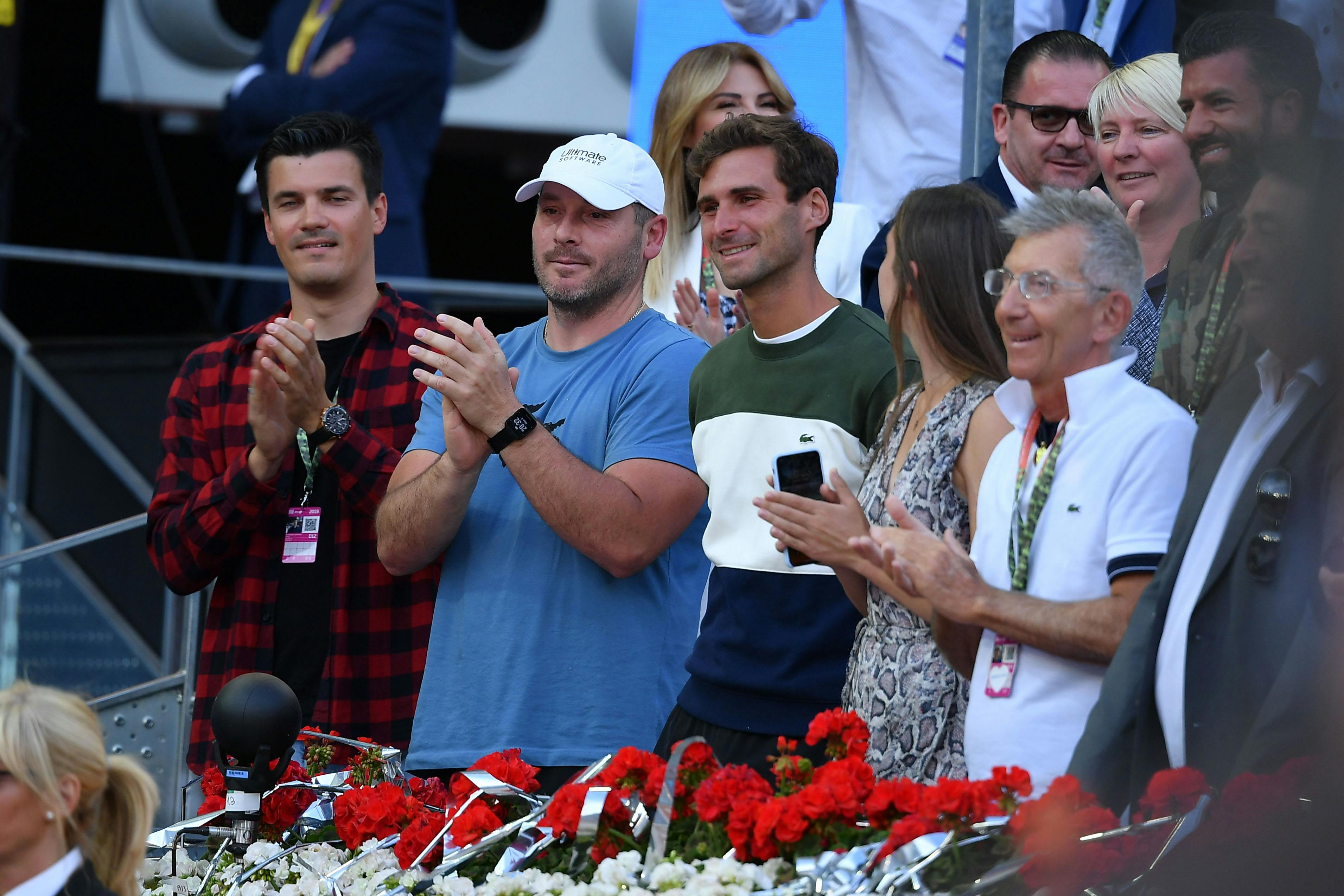 Novak Djokovic's team with his brother Marko - Madrid 2019