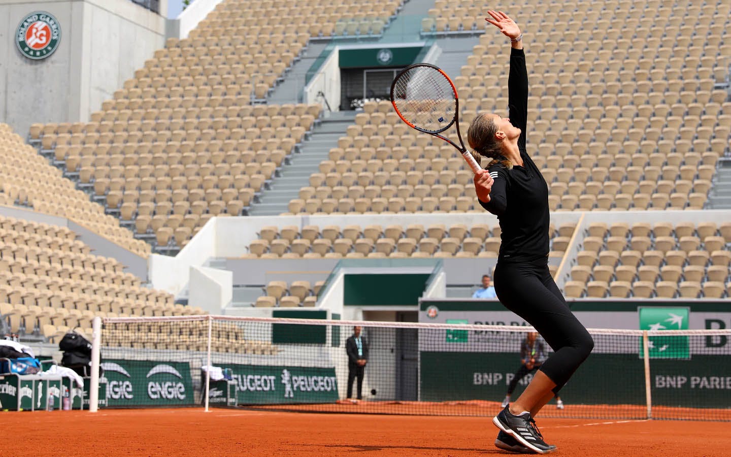 Kristina Mladenovic Victoria Azarenka Roland-Garros 2018 entraînement training