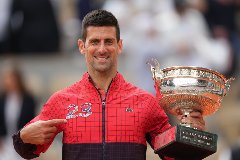 Novak Djokovic, remise des prix, Roland-Garros 2023