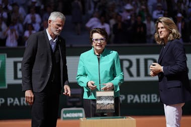 Billie Jean King, Amelie Mauresmo, Gilles Moretton, Roland Garros 2022