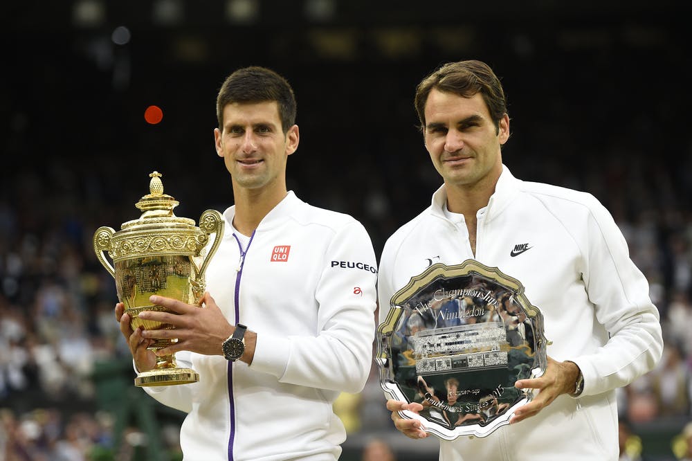 Novak Djokovic, Roger Federer, Wimbledon 2015, remise des prix 