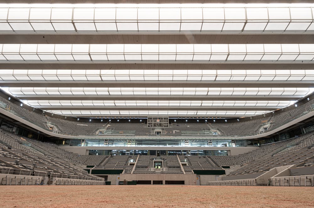 New roof of Philippe-Chatrier court at Roland-Garros