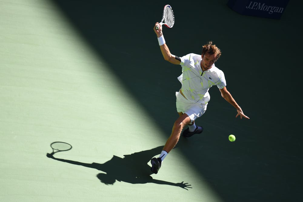 Daniil Medvedev in the beautiful light and shadow at the 2019 US Open