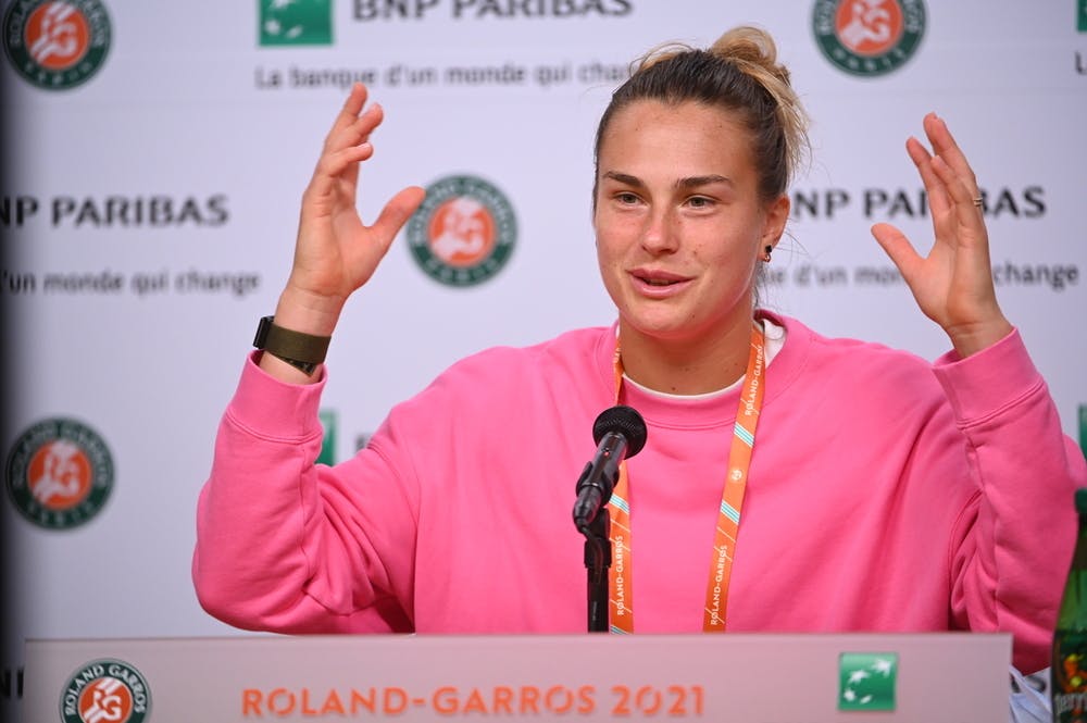 Aryna Sabalenka, Roland Garros 2021, pre-tournament press conference