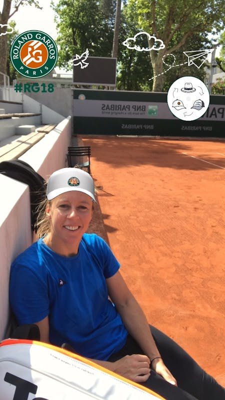 Pauline Parmentier filtre Facebook filter Roland-Garros 2018