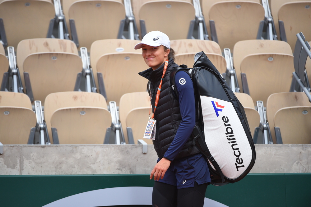 Iga Swiatek, Roland Garros 2021, first practice