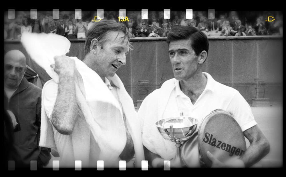 Ken Rosewall Rod Laver Roland-Garros 1968 French Open era Paris.