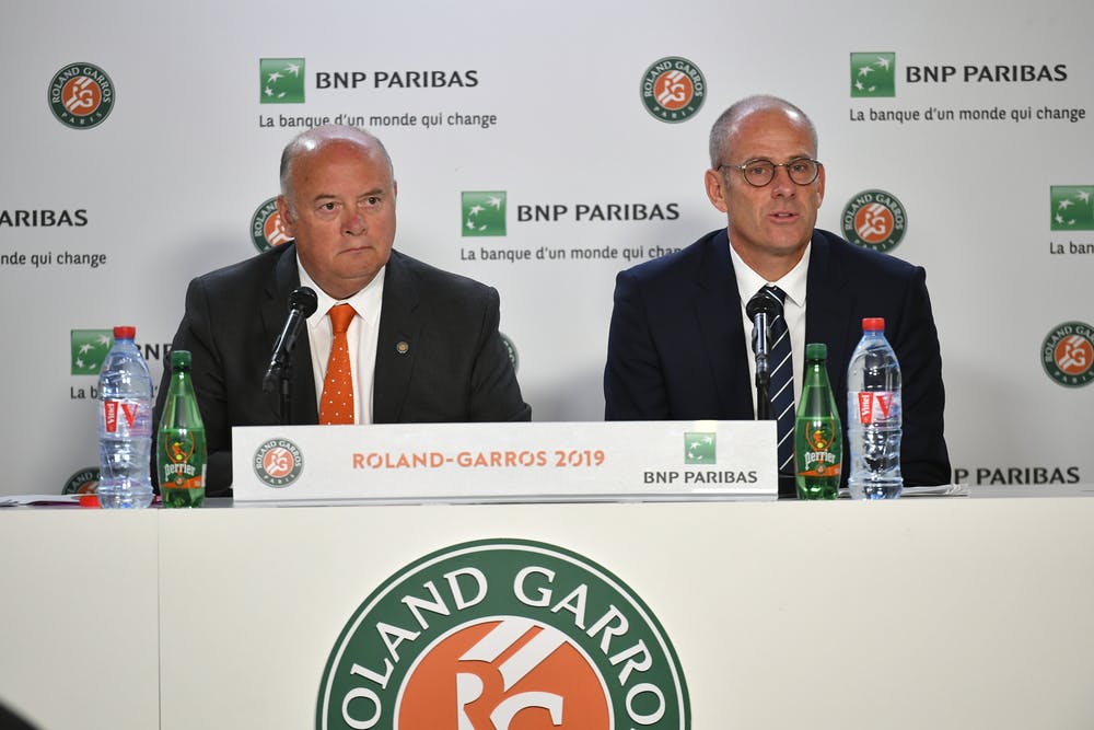 Bernard Giudicelli, Guy Forget, Roland Garros 2019, Conference de Presse