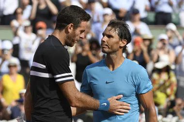 Juan Martin del Potro et Rafael Nadal, Roland-Garros 2018

