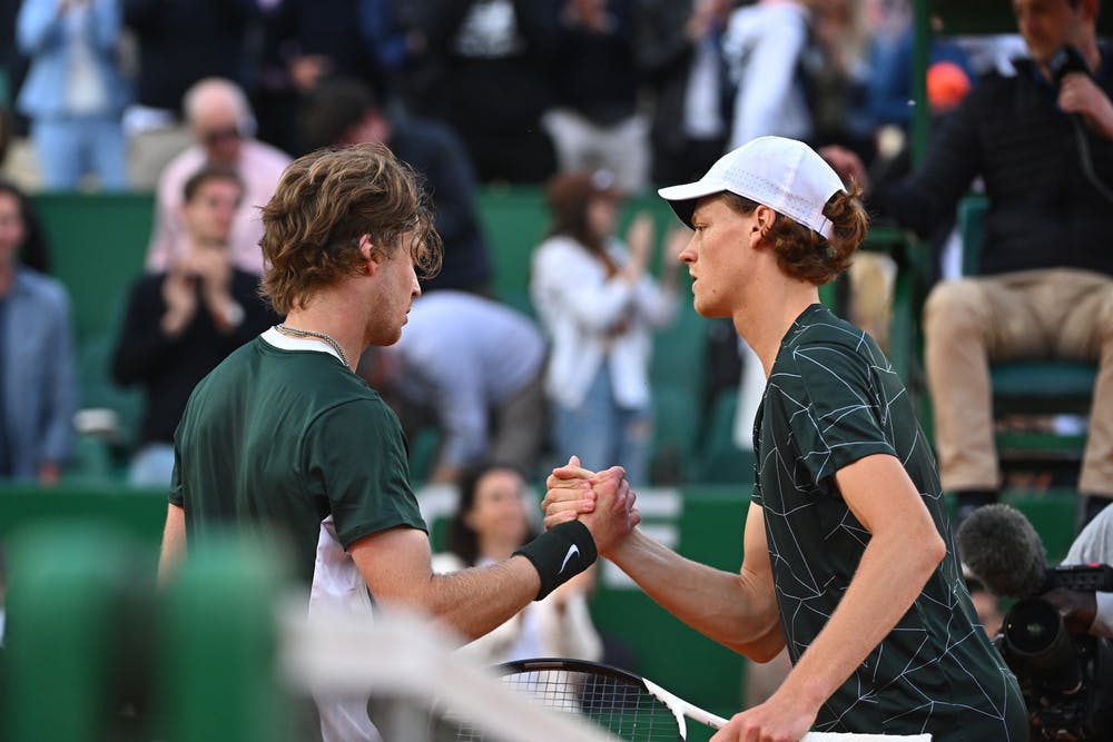 Andrey Rublev Jannik Sinner Roland-Garros 2022