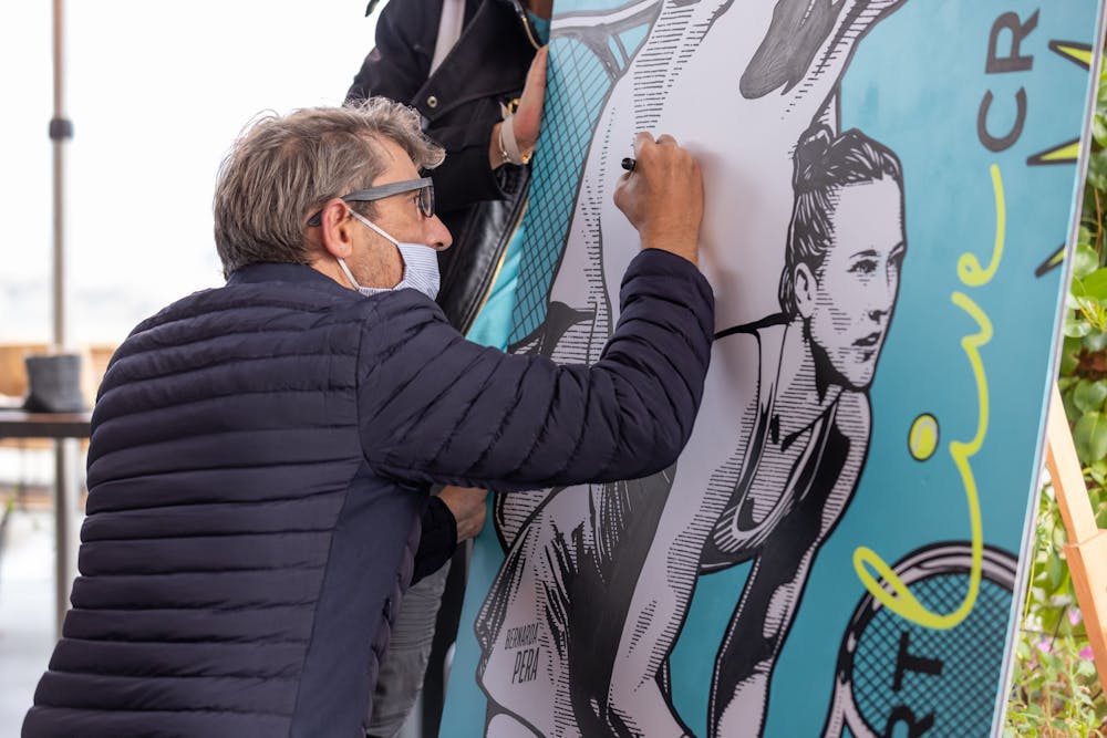 Roland-Garros Galeries Lafayette Lacoste Fresque Greg