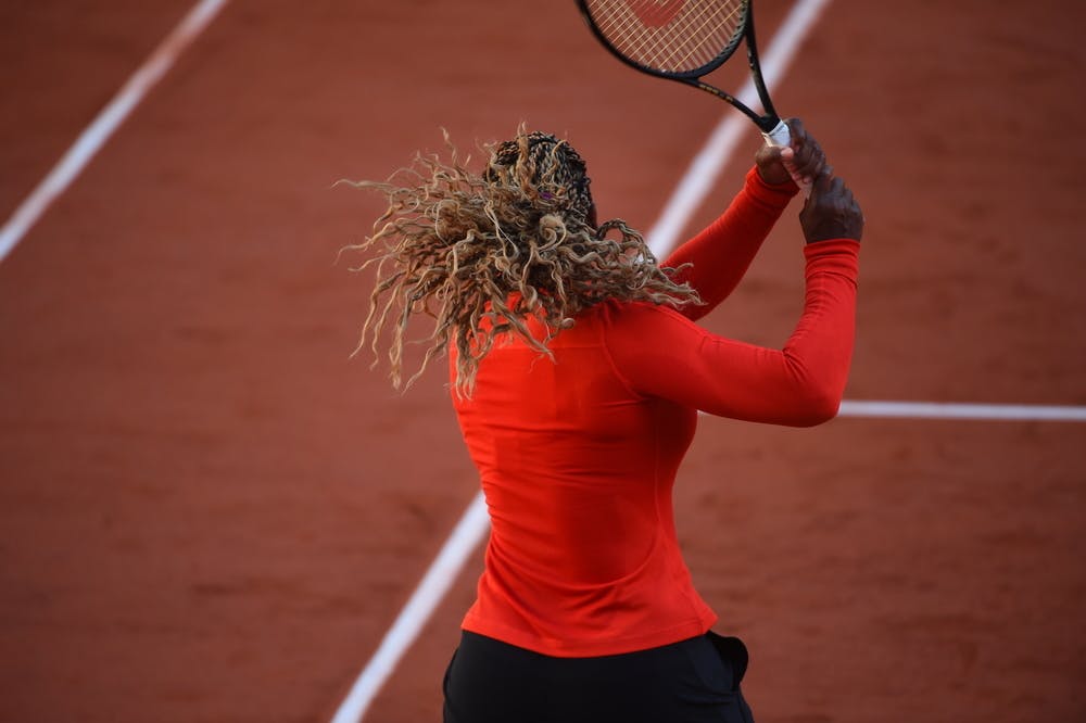 Serena Williams, Roland-Garros 2020, entraînement, court Philippe-Chatrier