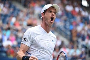 Andy Murray fist pumping during the 2018 US Open