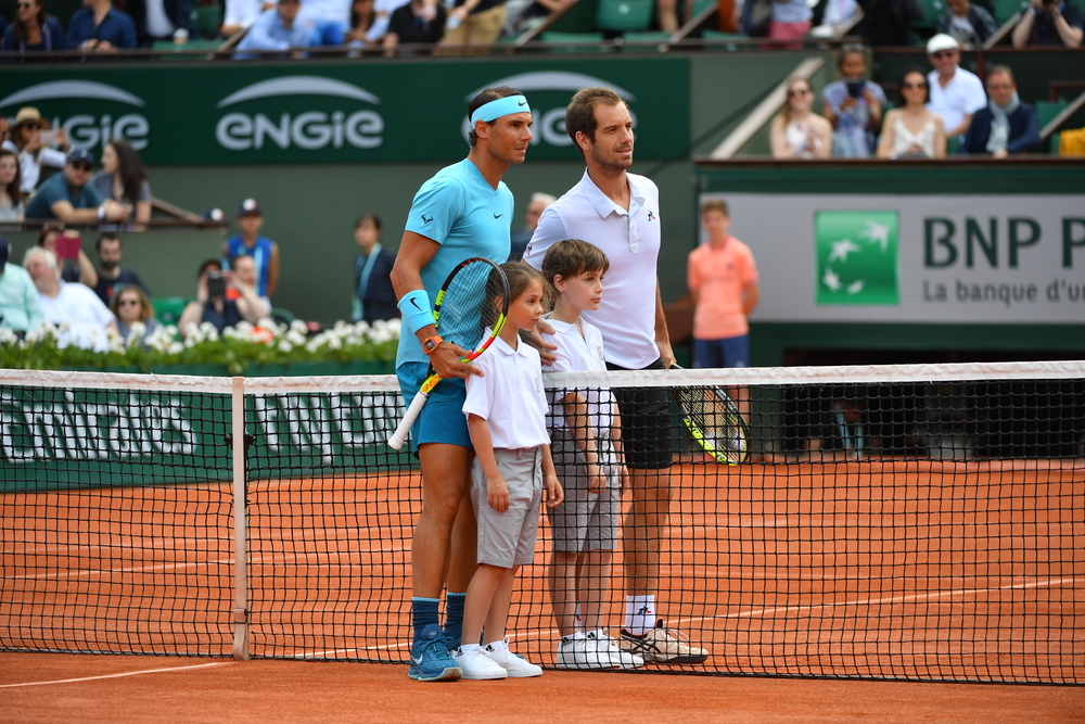 Rafael Nadal contre Richard Gasquet pendant Roland-Garros 2018